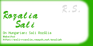 rozalia sali business card